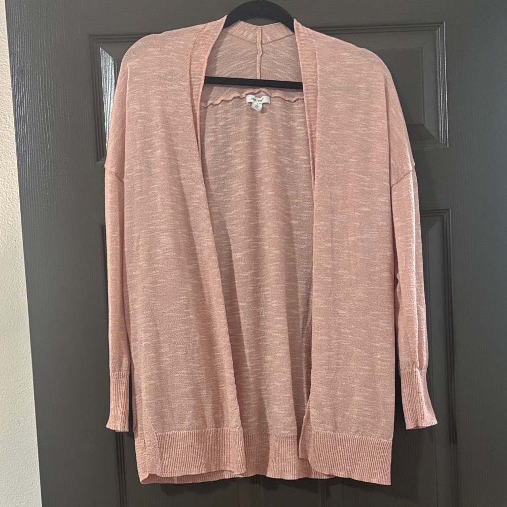 Nine West Dusty Pink Open-Front Women's Cardigan